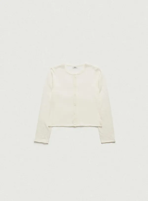 Hyled Linen Button Cardigan_Ivory