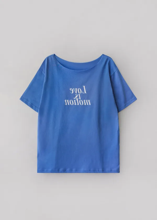 Love is motion half tee (blue)