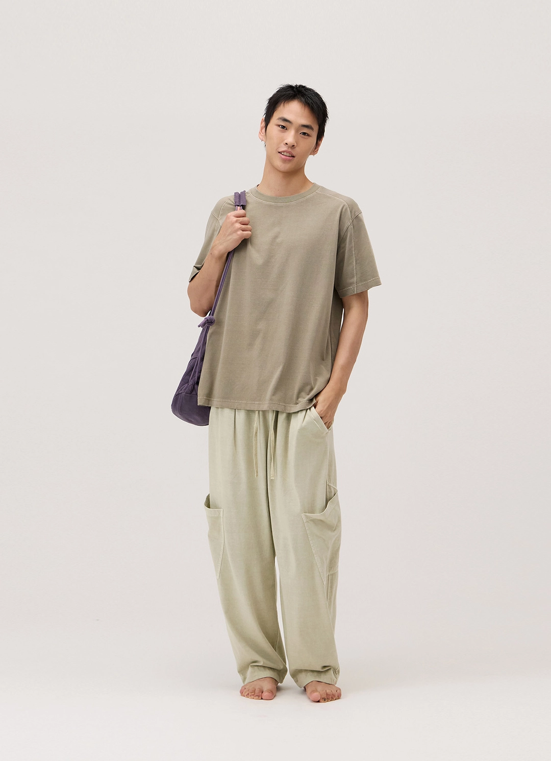 부디무드라 Keras short sleeve_dyed (For Men)_Timber Wolf 상품 이미지 1