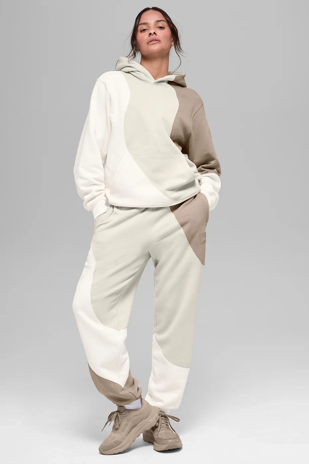 알로요가 Make Waves Hoodie - Ivory/Bone/Gravel 상품 이미지 1