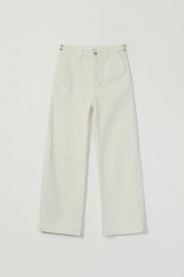 HEIDI PEACH SKIN COTTON PANTS_WHITE