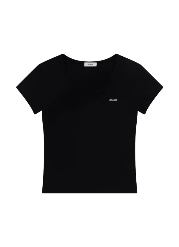 PLAIN SLIM TEE / BLACK