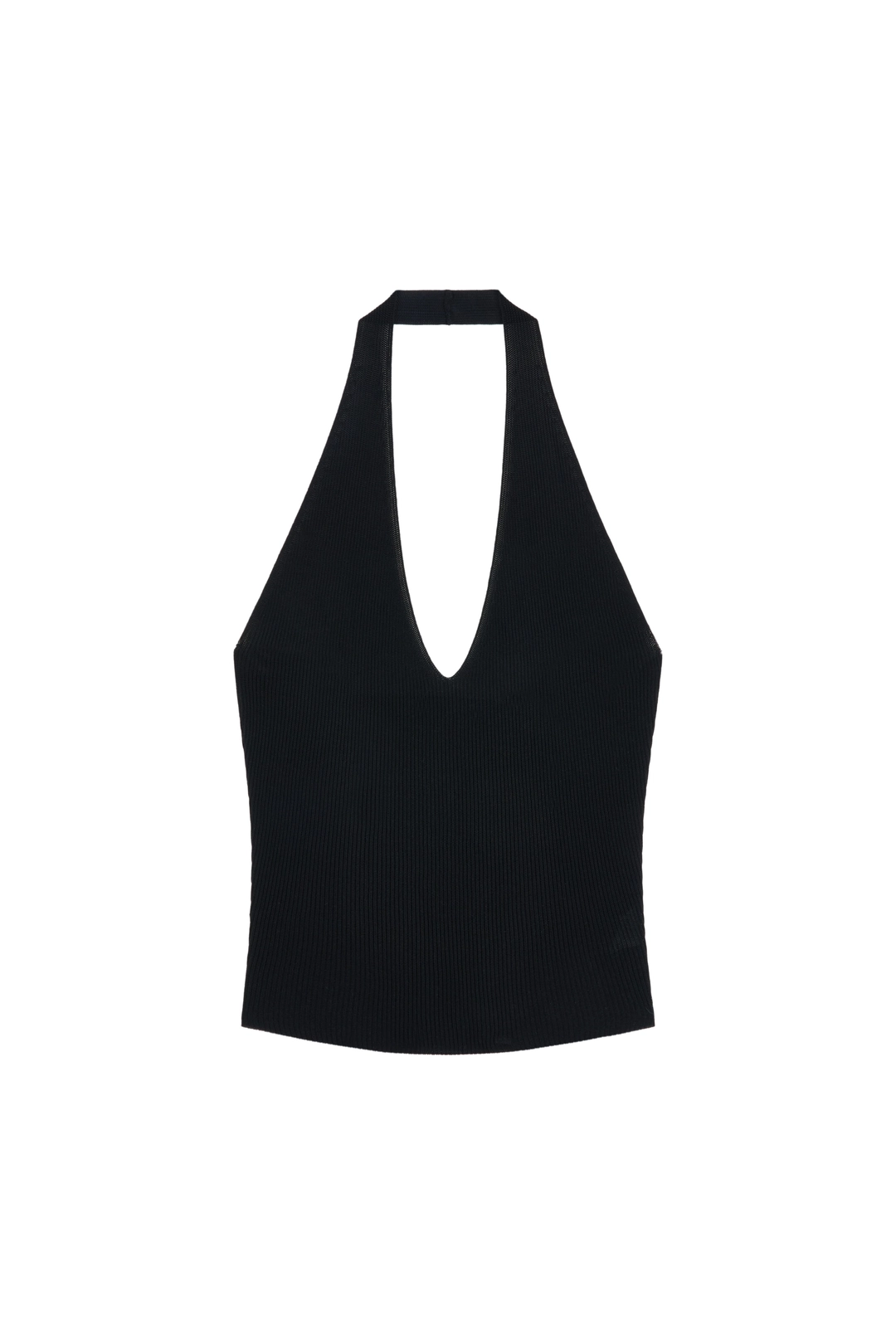 리포스 LYOCELL SILK RIBBED TOP (BLACK) 상품 이미지 1