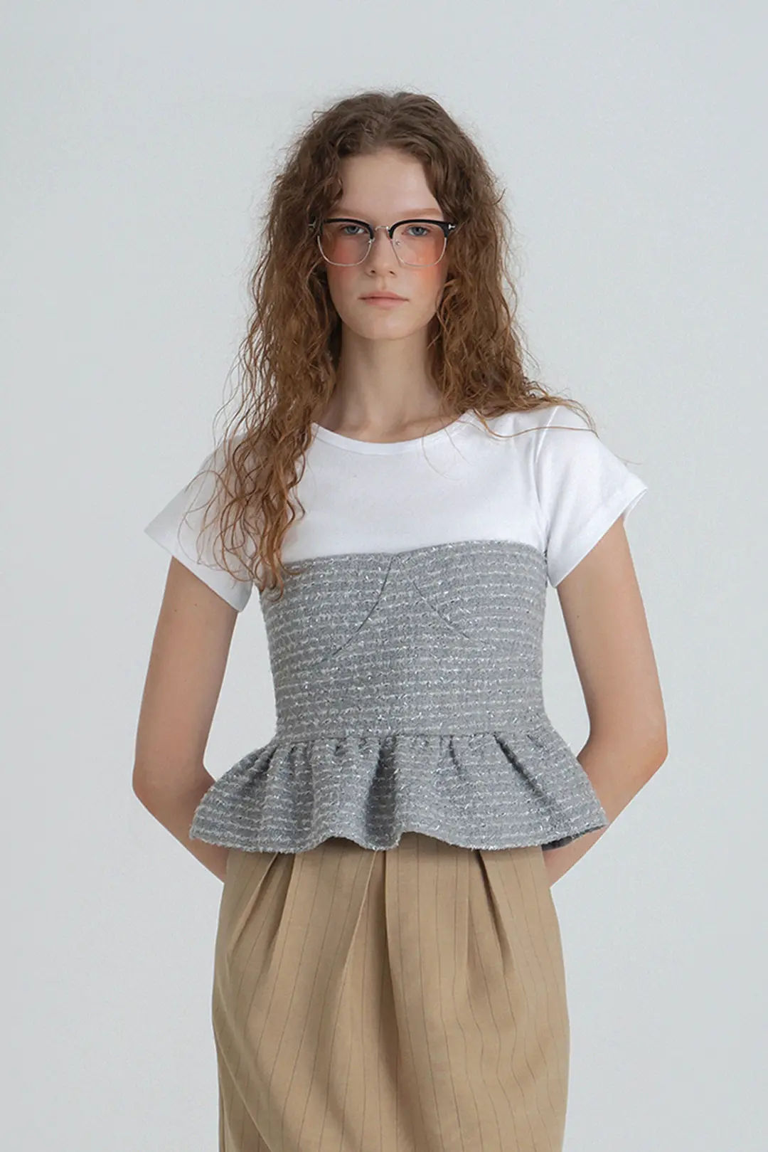 위드아웃썸머 Twinkle tweed top_silver 상품 이미지 2
