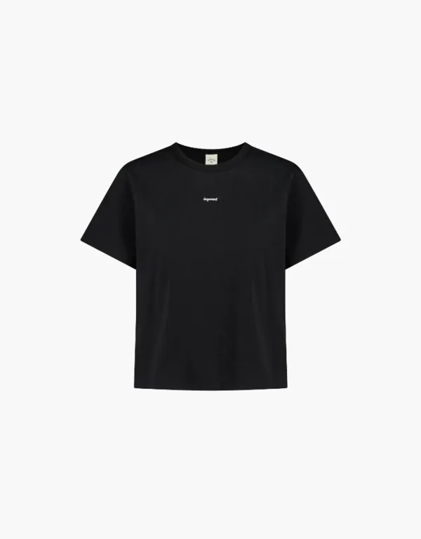box logo standard crop t-shirt - black