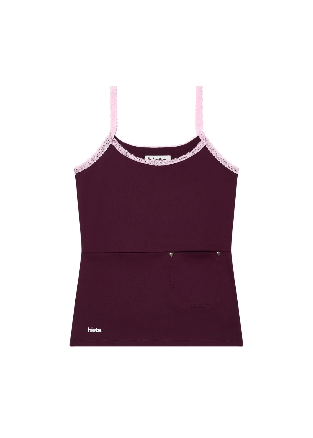 히에타 Pocket Lace Cami / Burgundy 상품 이미지 1