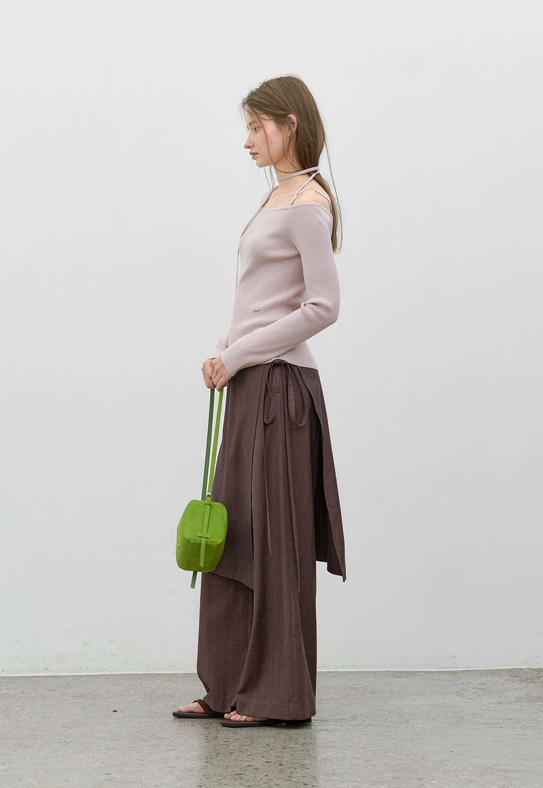 아뜰리에 나인 (PT-5828)LAYERED WRAP SKIRT PANTS 상품 이미지 3