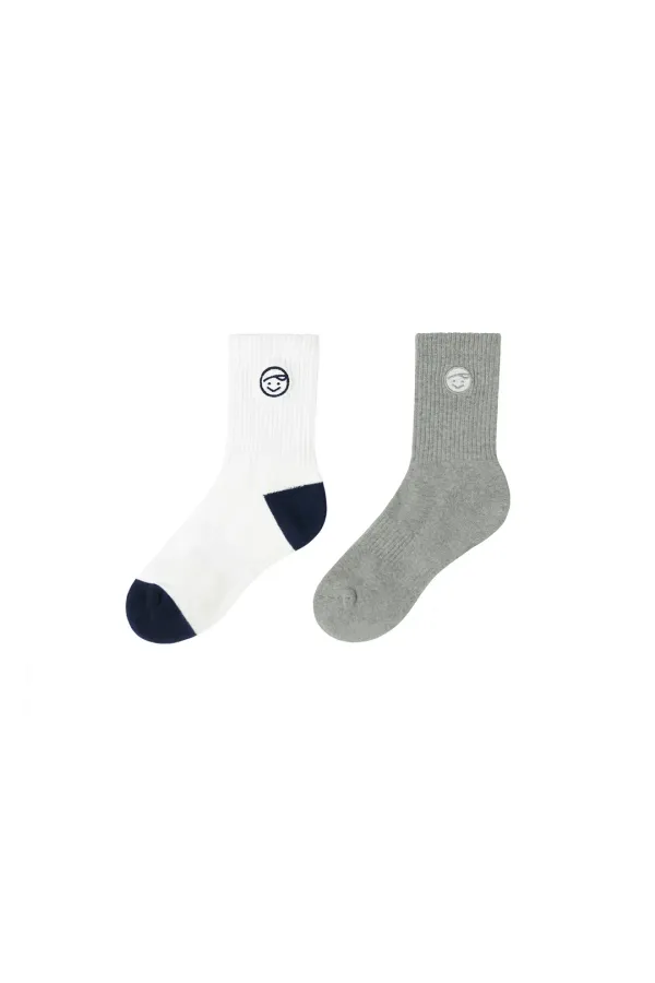 [2 SET] Piv\'vee Smiley Socks (multi)