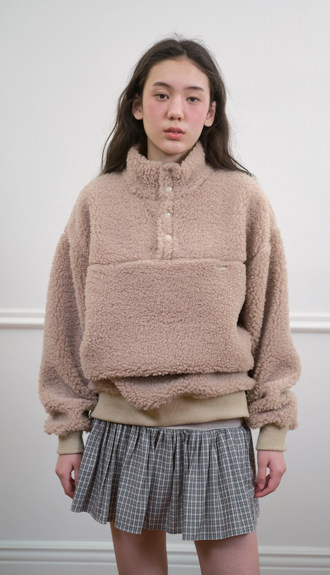 노컨텐츠 265. Teddy Sweatshirt _ Deep Beige 상품 이미지 2