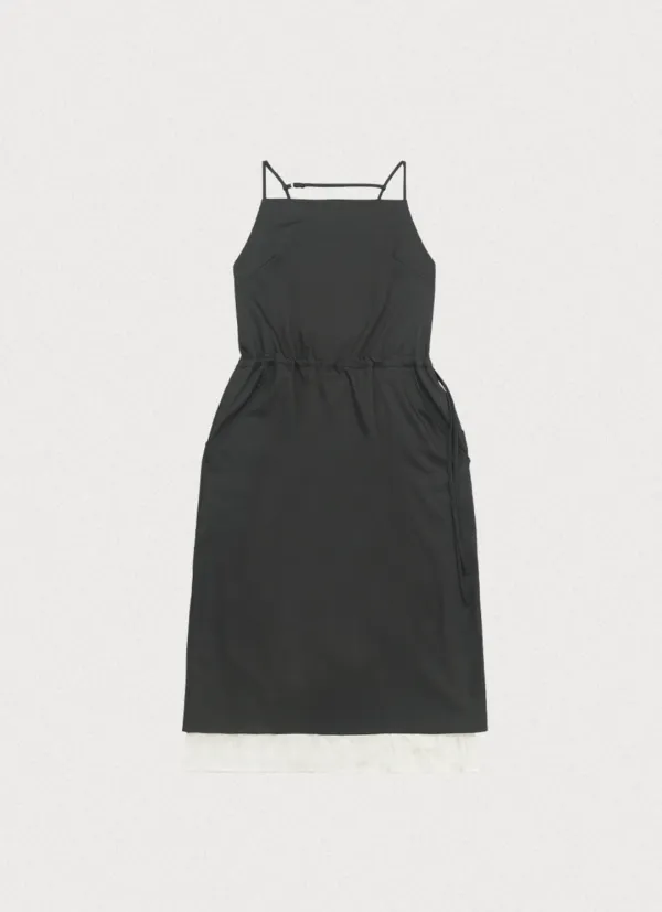 Reflect drape dress - charcoal