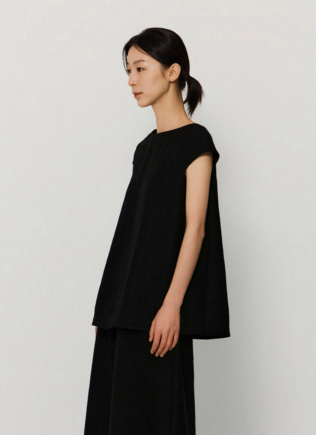 녹섭 clair blouse_black 상품 이미지 1