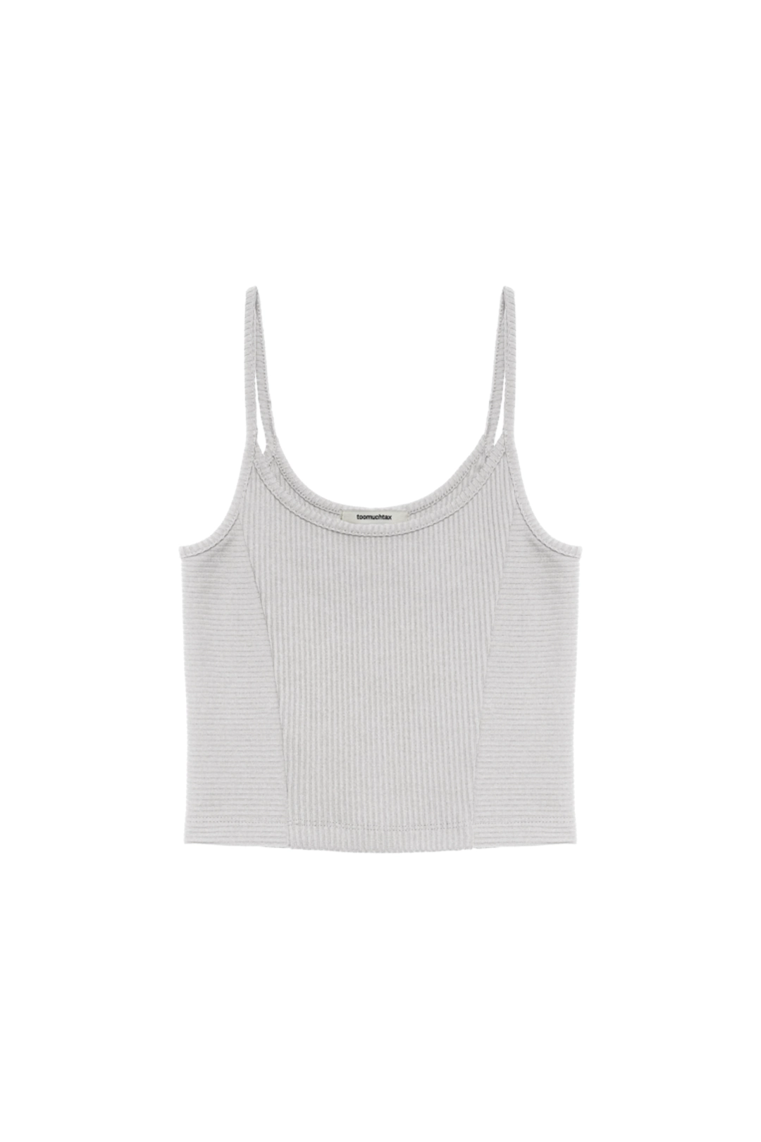 투머치택스 RIBBED TANK TOP (GREY) 상품 이미지 1
