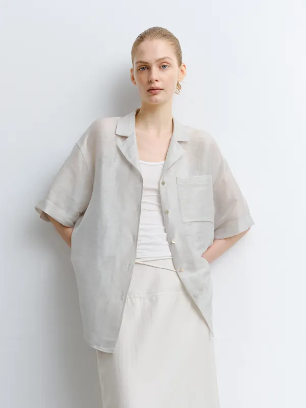 TVR SHEER SILK SHIRT JACKET_MINT