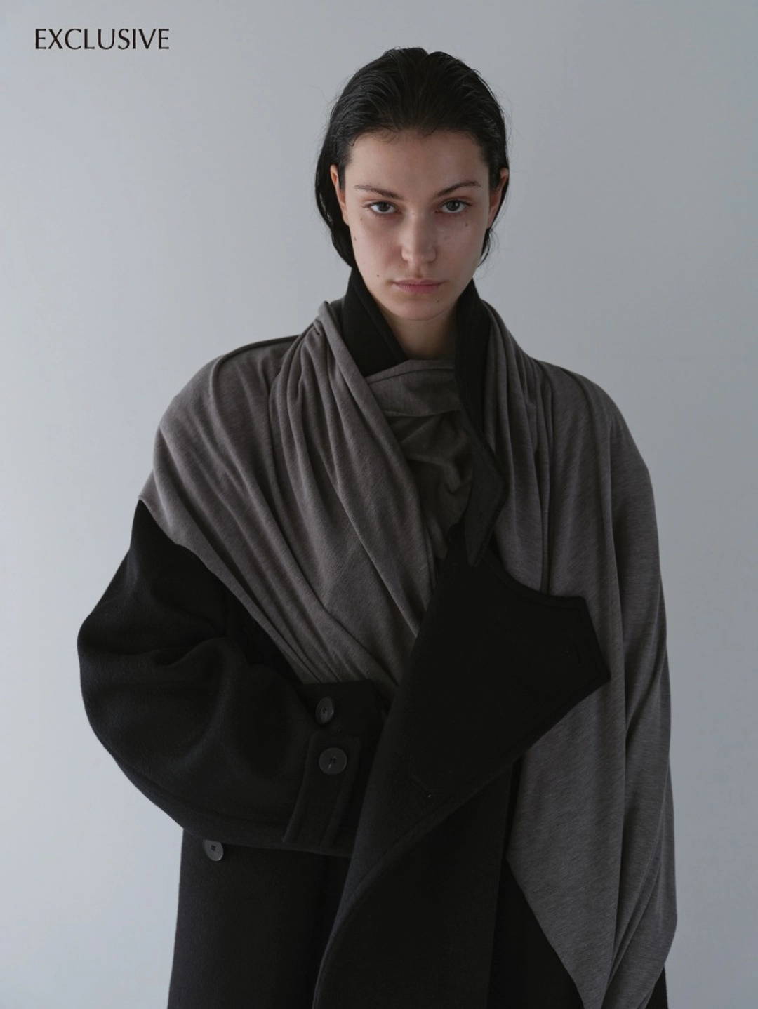 오브헤덴 12th /Day Shawl Muffler (melange grey) 상품 이미지 2
