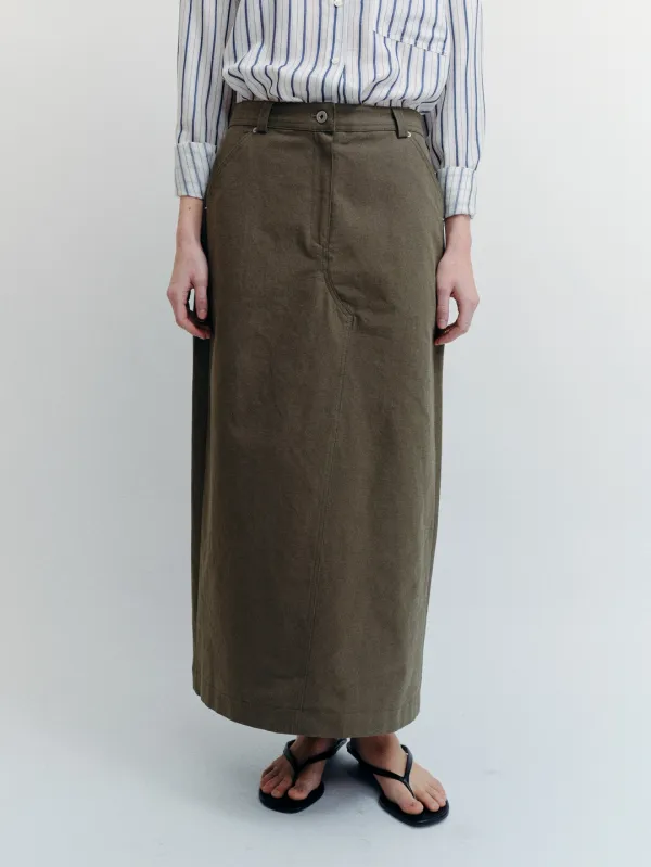 Classic Long Skirt(Khaki)