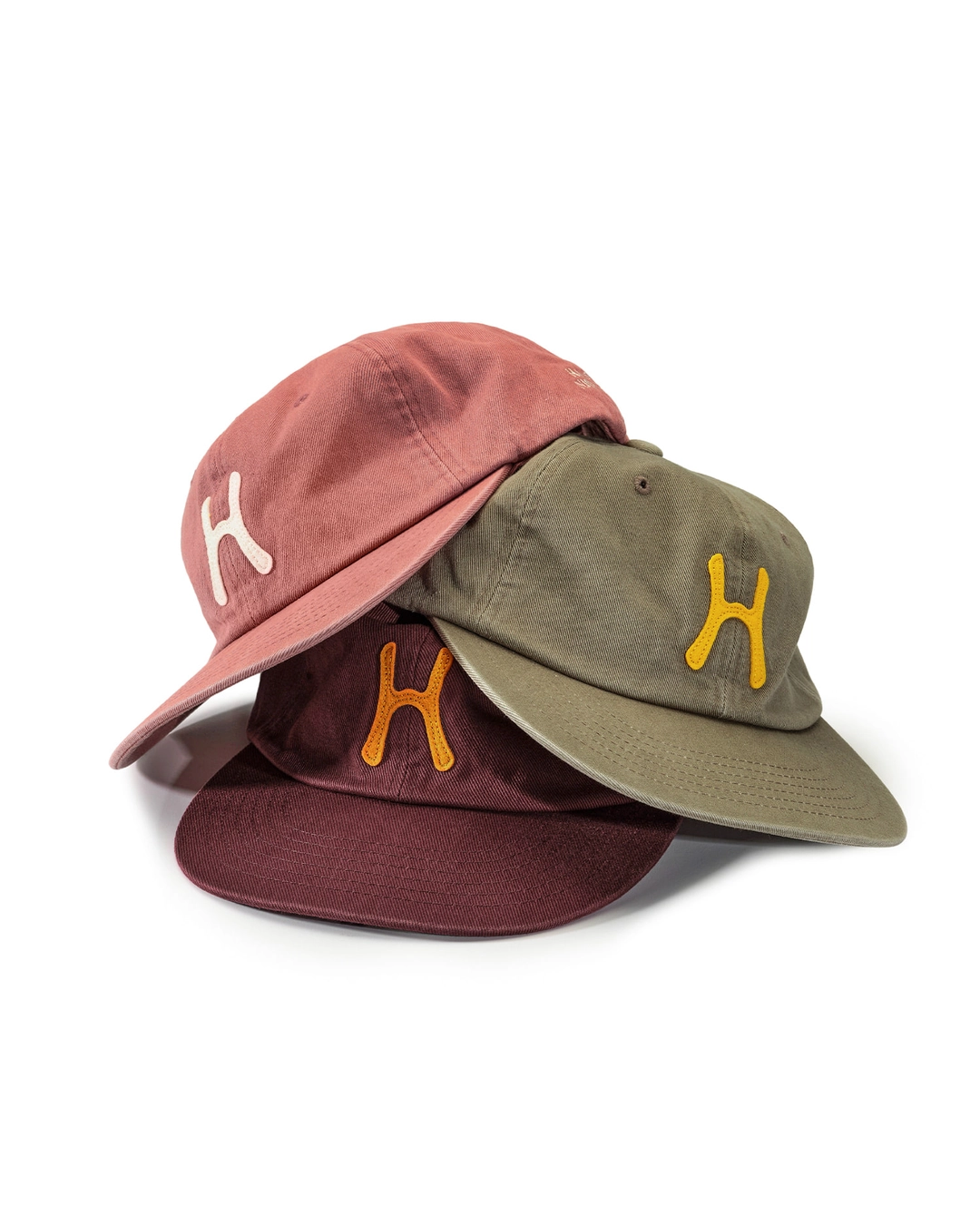 헬로선라이즈 H Logo Cotton Relaxed Fit 6Panel Cap_Khaki 상품 이미지 2