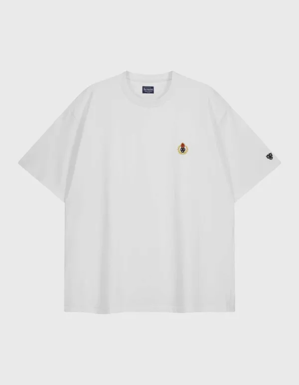 CREST 20S COMPACT YARN T-SHIRT / White