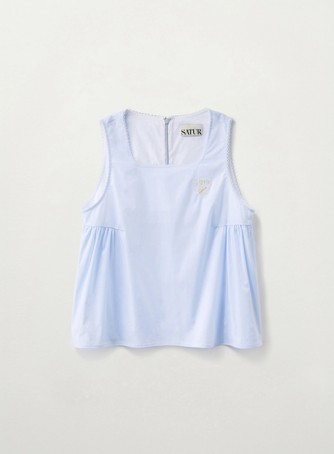 세터 (W) Flare Sleeveless Blouse - Sky Blue 상품 이미지 1