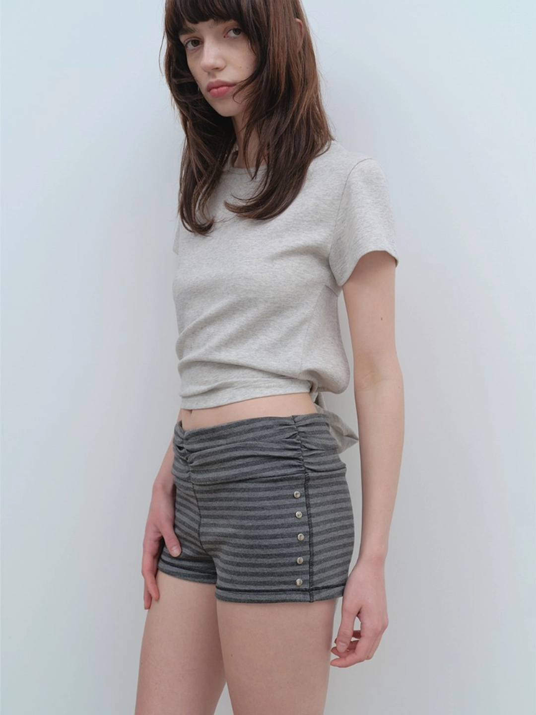 밀로 우먼 Jersey Micro Shorts [Charcoal] 상품 이미지 2