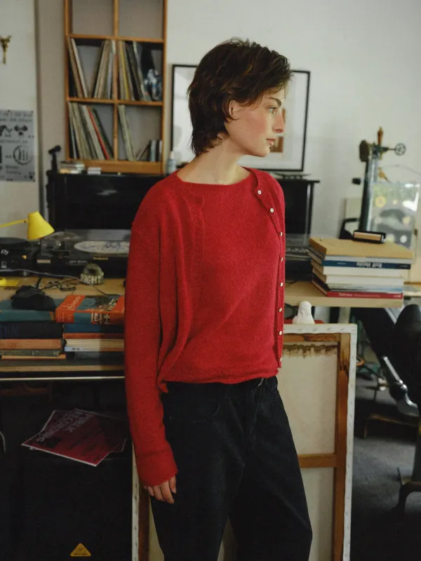 Knit Cardigan (red)