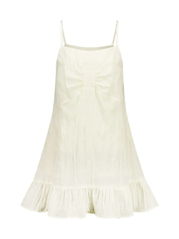 WRINKLE RIBBON ONE-PIECE (CREAM)