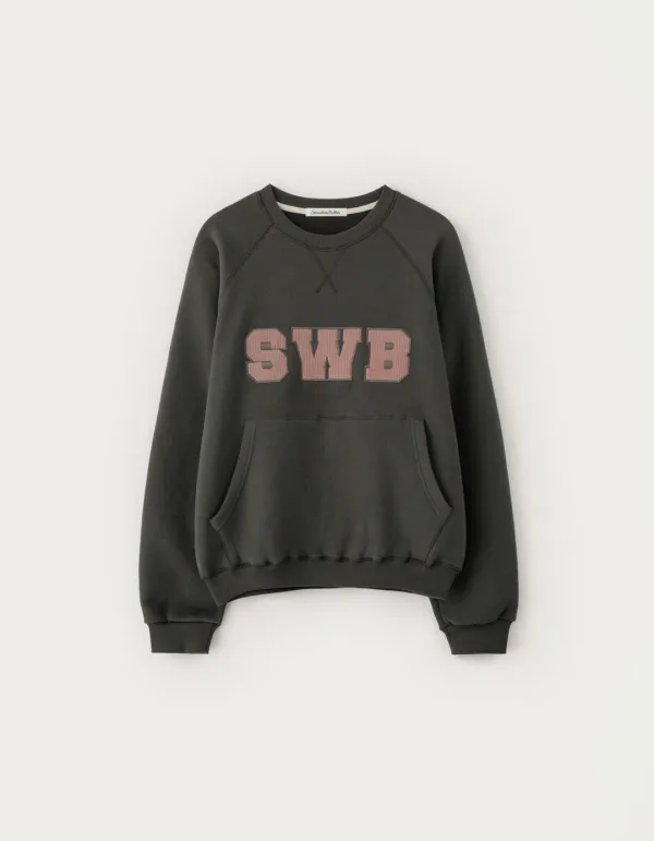 SWB Corduroy Logo Sweatshirt - Charcoal