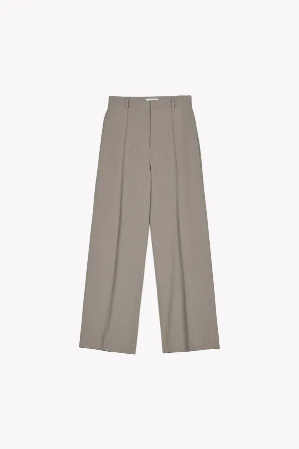 [Exclusive] Duma Wool Pintuck Slacks (Beige)