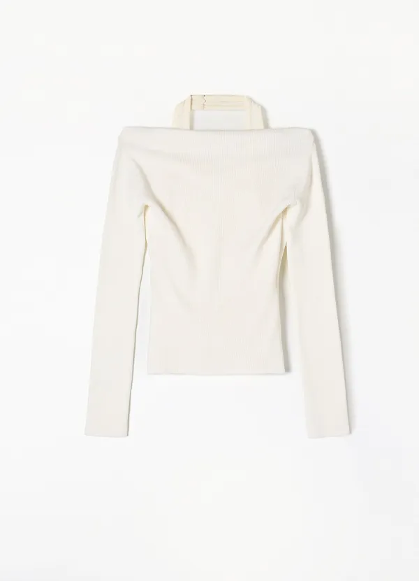 2ND Belle Layered Halter Knit Top(Ivory)