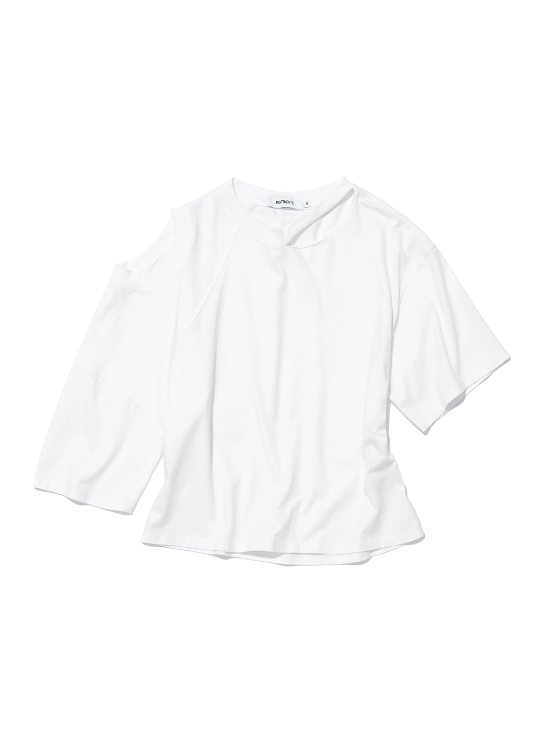 파르티멘토 [WOMEN] 2WAY CUT-OUT DECONSTRUCTED TOP_WHITE 상품 이미지 1