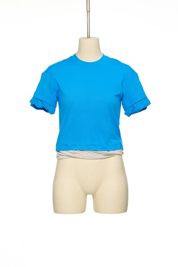 PS26 BLUE TWISTED FITTED TOP