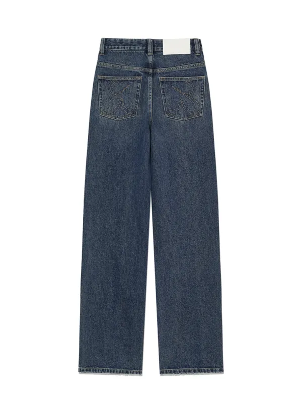 THE LINDA HIGH WAIST WIDE JEANS (HERITAGE BLUE)