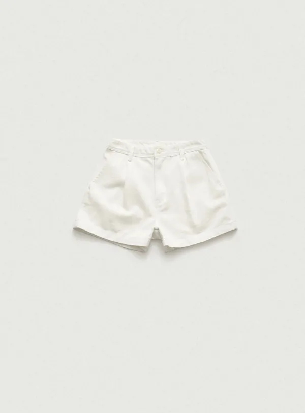 Vibrant White Denim Shorts