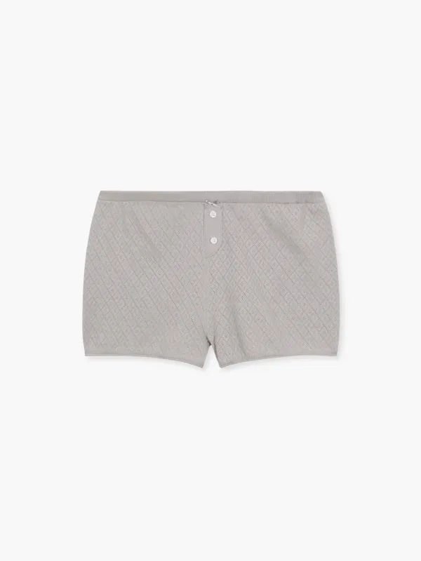 POINTELLE KNIT SHORTS_grey