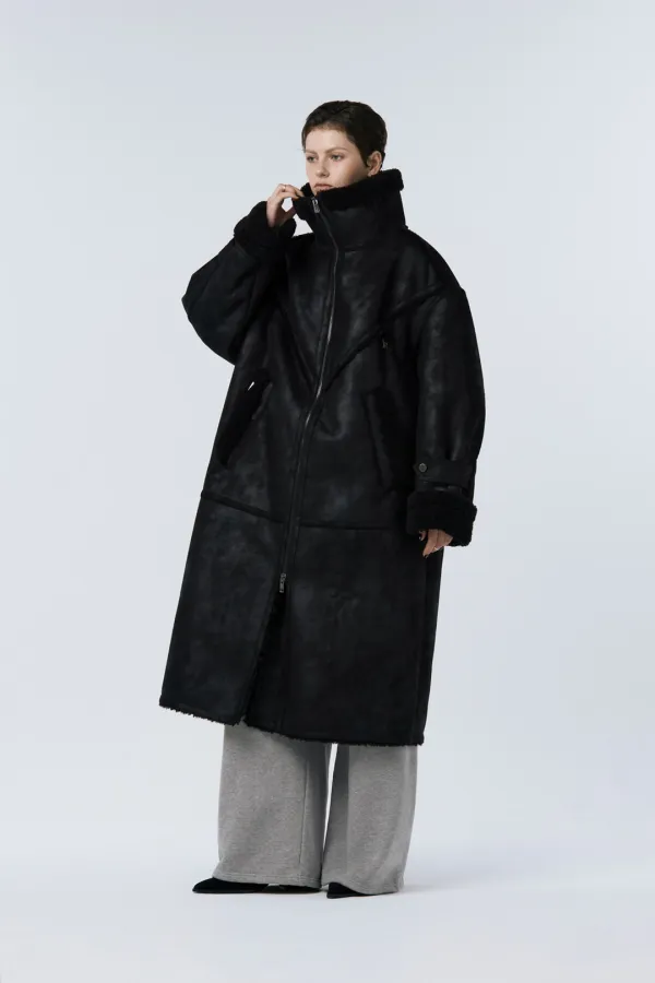 Crossline High-Neck Long Mustang [ Black ]