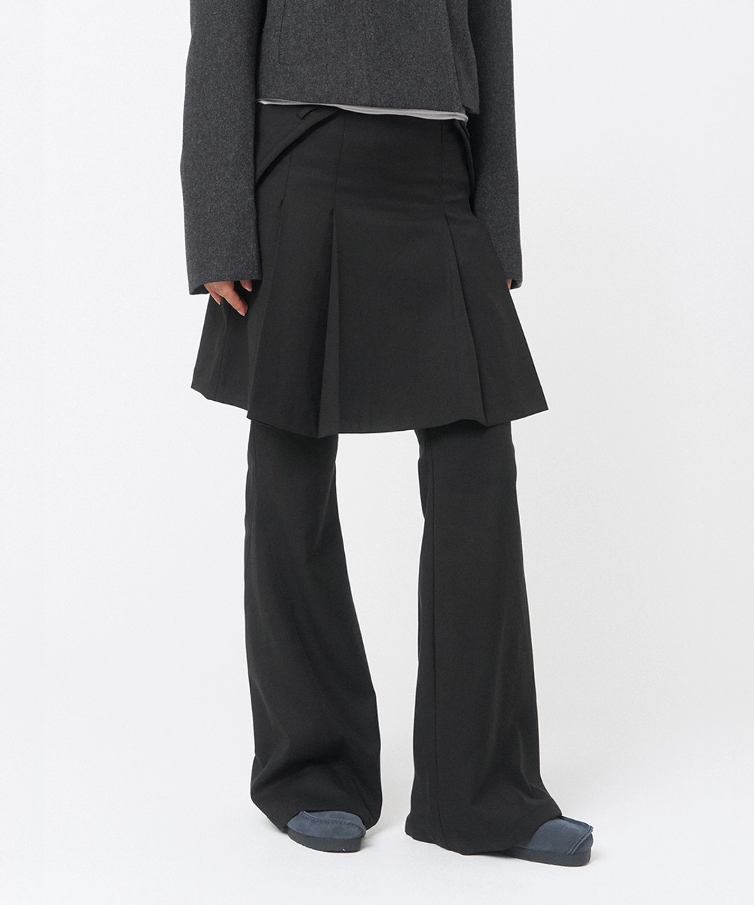 미세키서울 Pleats midi skirt pants set BLACK 상품 이미지 3