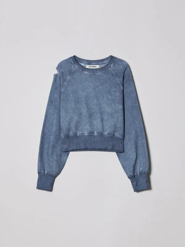DESTROYED SWEATSHIRT [BLUE]