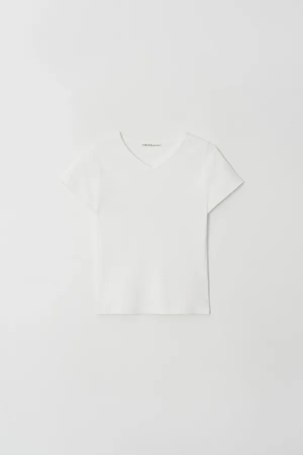 Cleo V-neck Short Sleeve Tee (3Color)