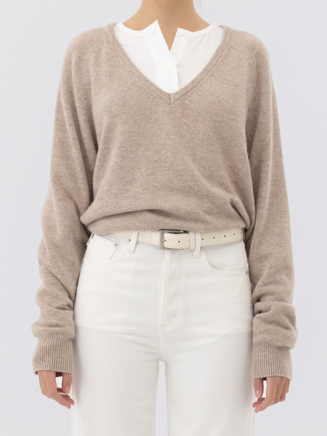 글로니 G CRACK LEATHER BELT (IVORY) 상품 이미지 2