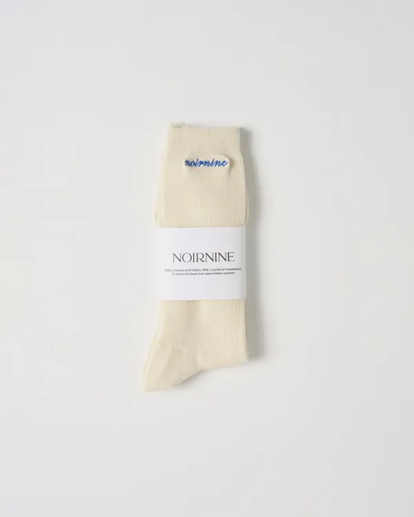 Basic Rib Socks [CREAM]