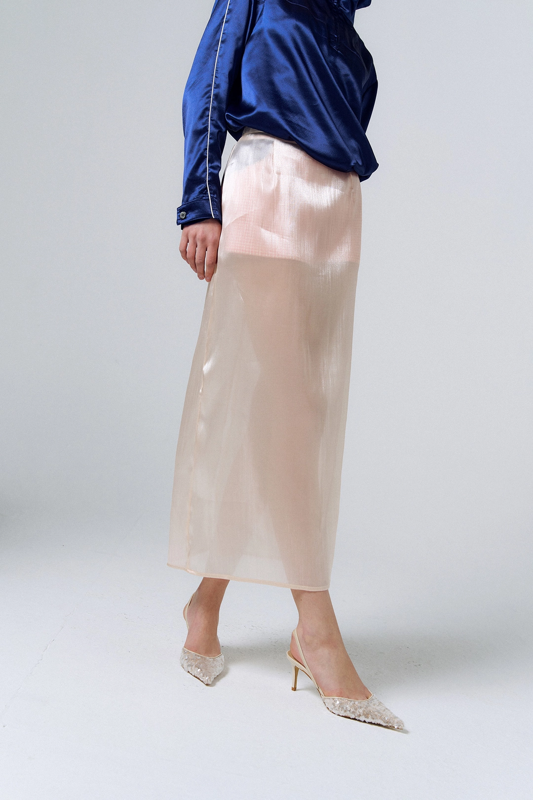 포지프레클즈 Stella Layered Skirt_Shimmer Pink 상품 이미지 2