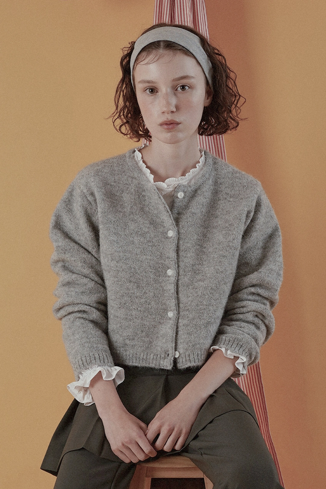 위드아웃썸머 Merin alpaca cardigan_gray 상품 이미지 2