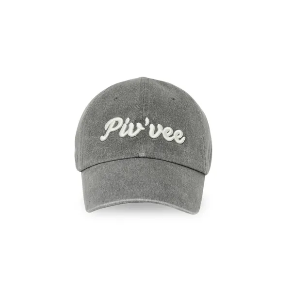 [3차] Logo Embroidered Ball Cap (fuzzy charcoal)