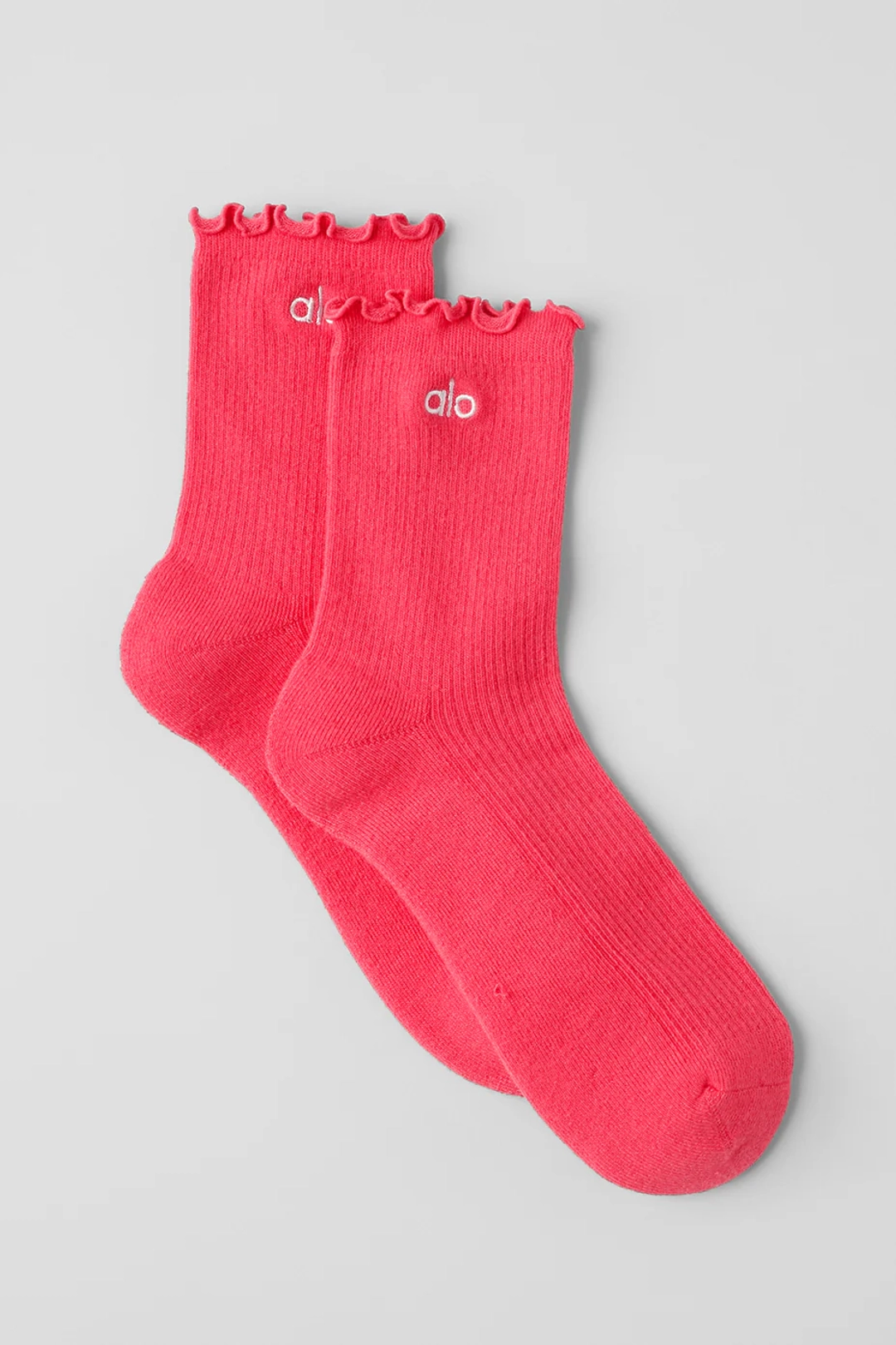 알로요가 Women's Lettuce Edge Sock - Candy Red 상품 이미지 1