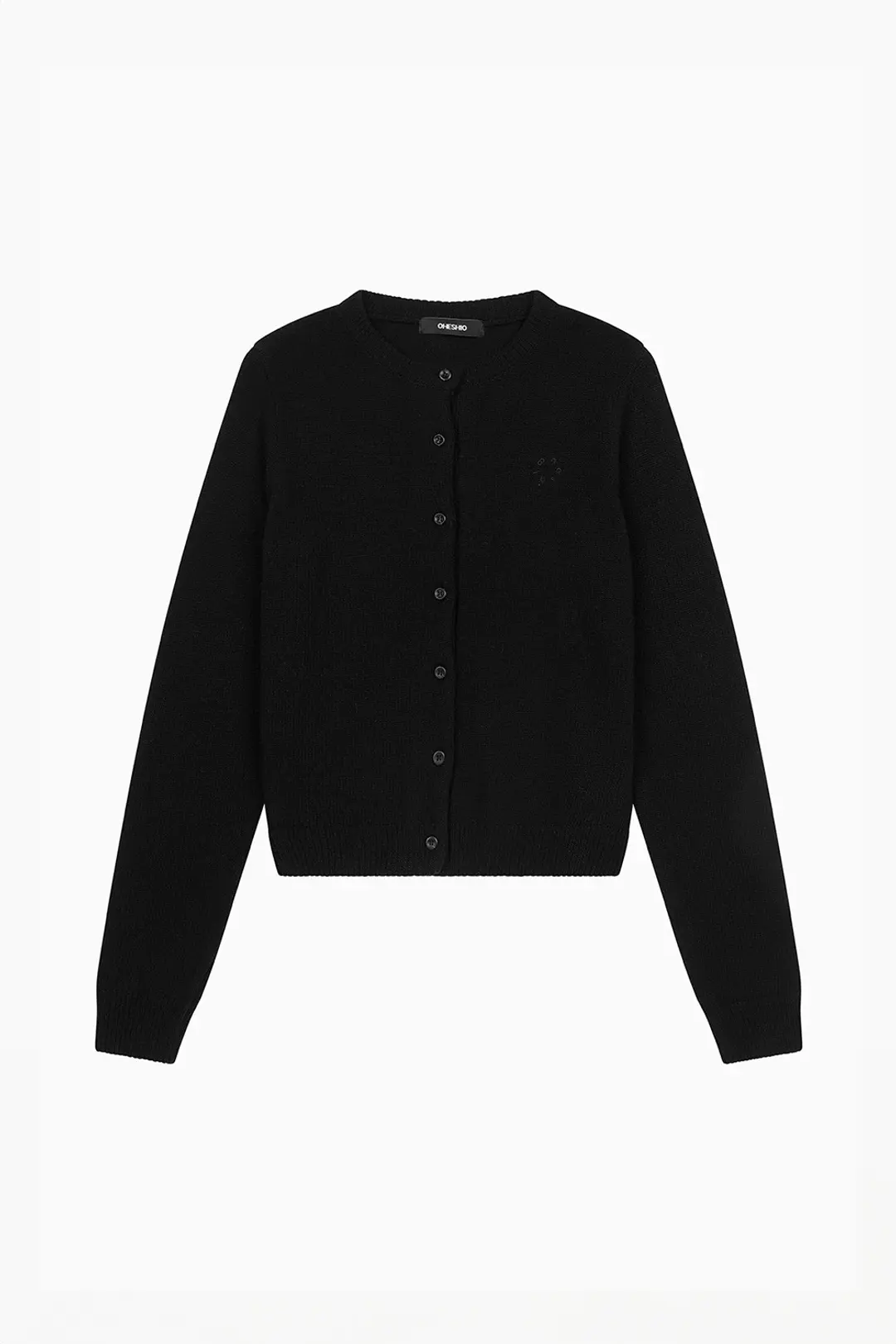 오헤시오 BASIC STANDARD CARDIGAN, BLACK 상품 이미지 1