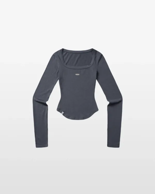 MTEAL CURVED LONG SLEEVE (charcoal)