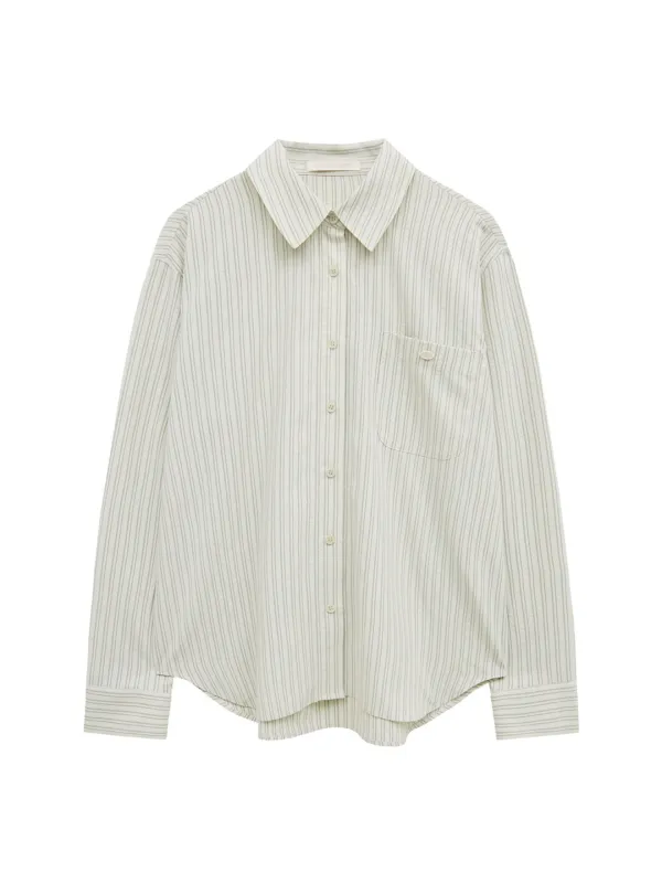 STRIPE OVERSIZED SHIRT (IVORY)