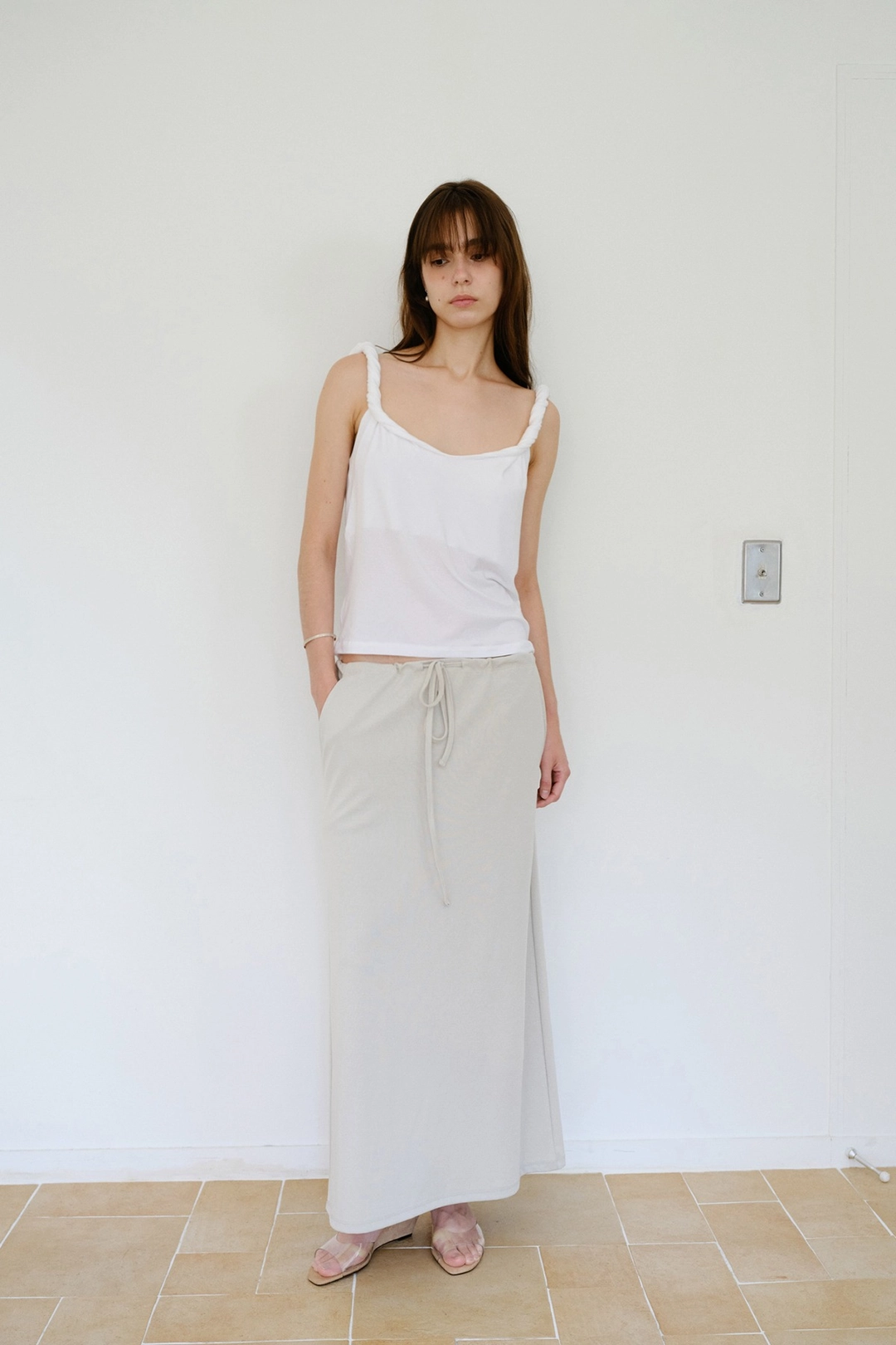 더릴 [3rd] Bake Long Skirt_Beige 상품 이미지 2