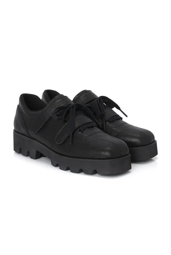 Moto lace-up shoes