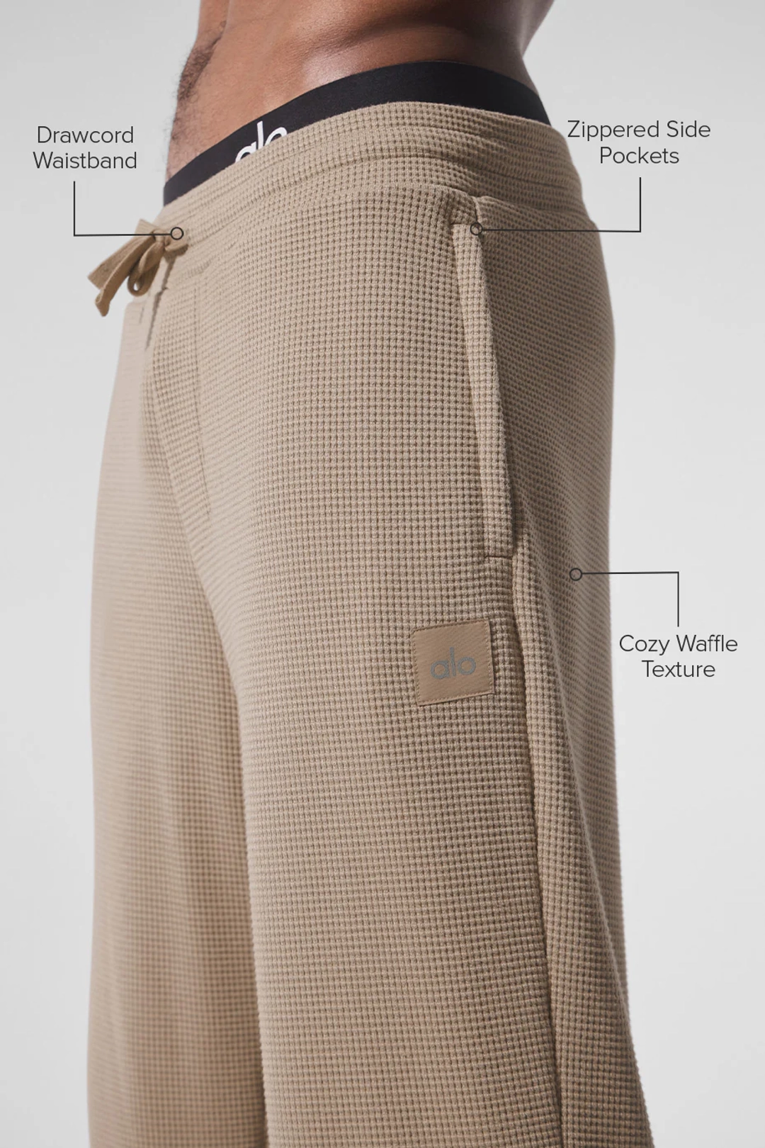 알로요가 Elevate Waffle Straight Leg Pant - Gravel 상품 이미지 2