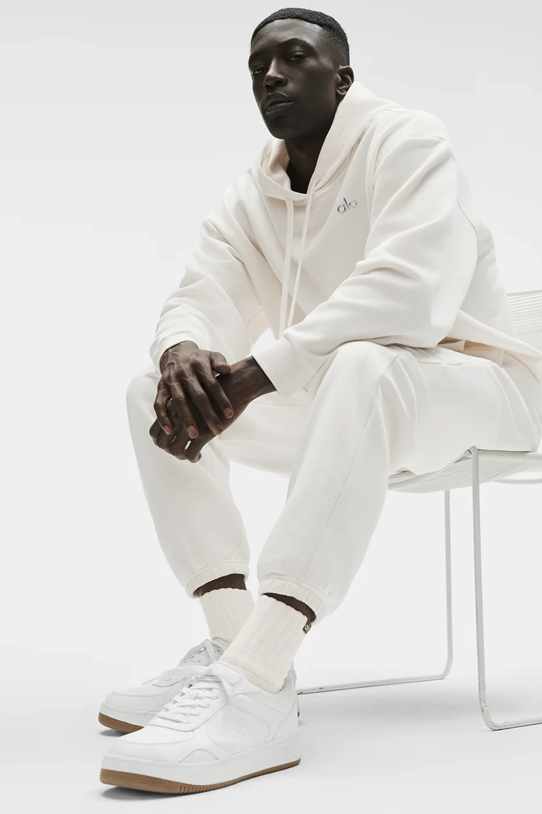 알로요가 Unisex Half-Crew Scrunch Sock - Ivory 상품 이미지 3